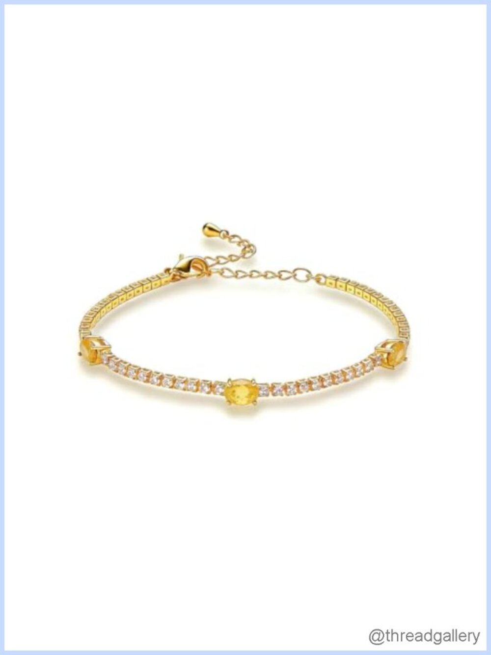 Tennis Bracelet Women November Birthstone Cubic Zirconia Dainty Chain